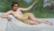 Jakub Weinles Femme nue allongee oil painting picture wholesale